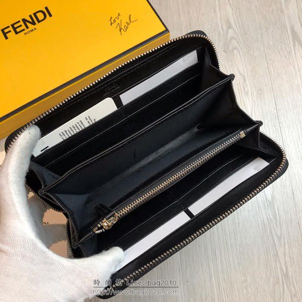 FENDI拉鏈錢包 19年春夏季最新手包 小摔牛皮 芬迪長錢包  fdz2137